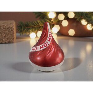 New Holiday Large Red & White Ho Ho Ho Christmas Hershey Kiss Figurine Statue